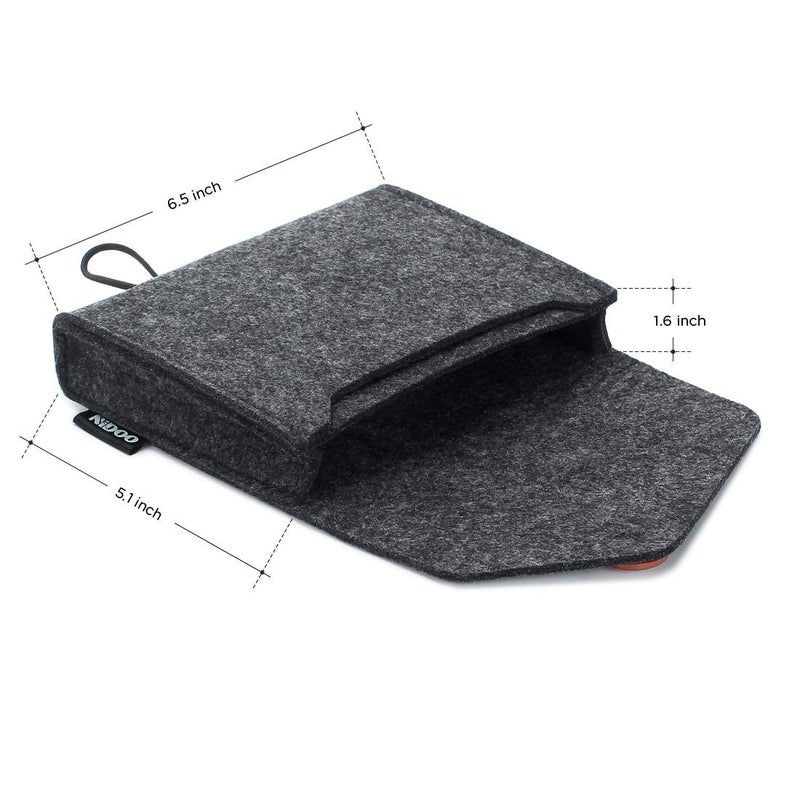 NIDOO Portable Felt Storage Bag, All-Purpose Carrying Bags, Electronics Accessories Protective Case for MacBook Power Adapter, Mouse, Cellphone, Cables, Power Bank, Portable External Hard Drive, Black - Image 3